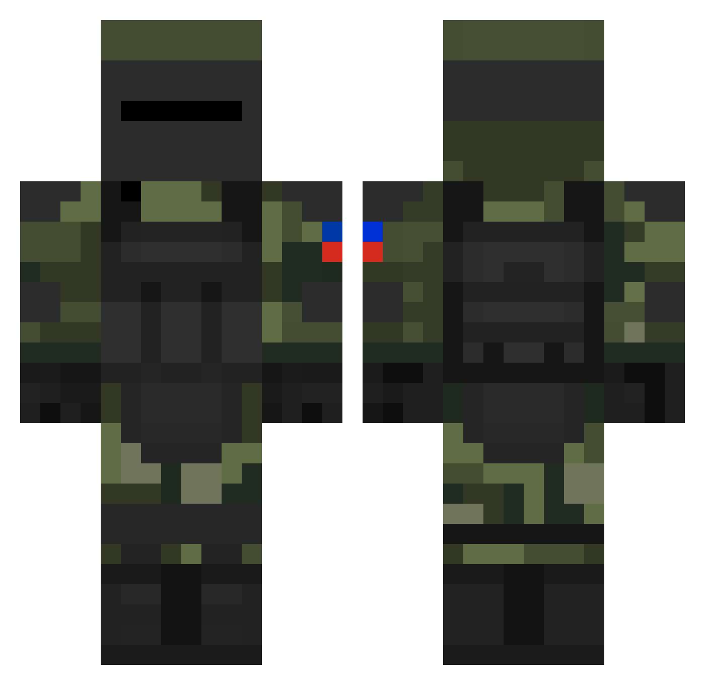 BoniiBonnn Minecraft skin, front and back view