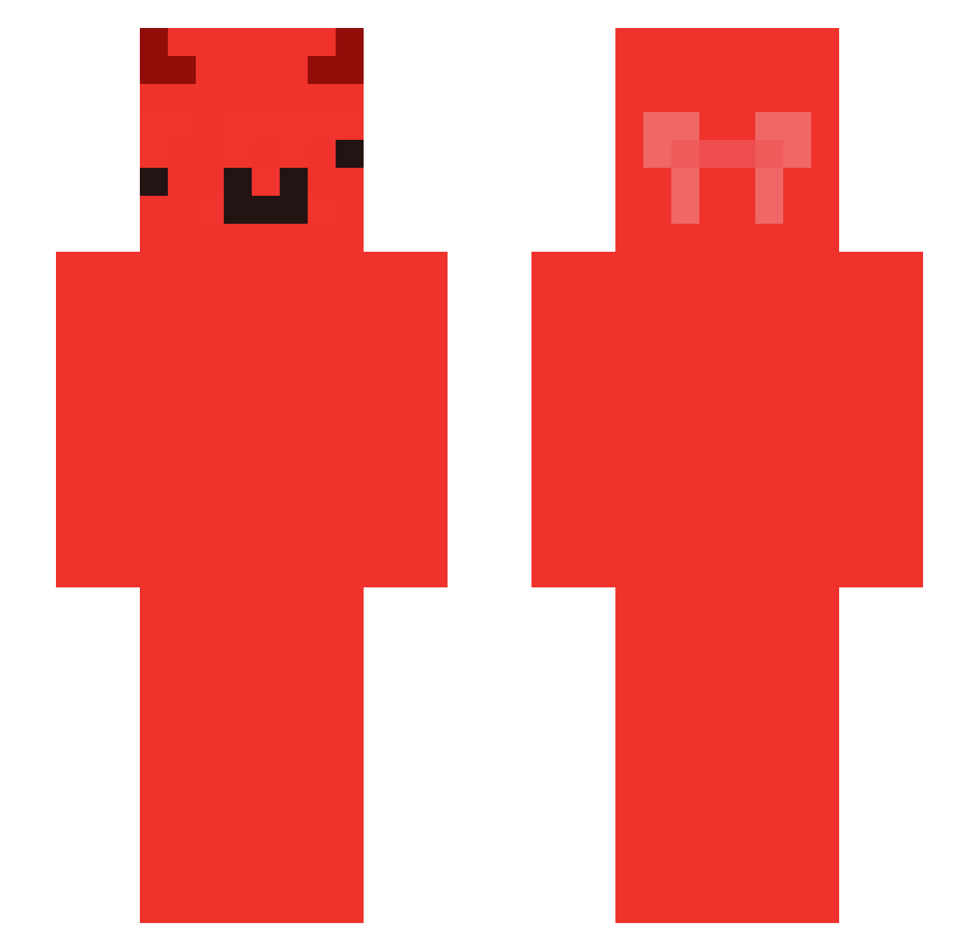 Zykor Minecraft skin, front and back view