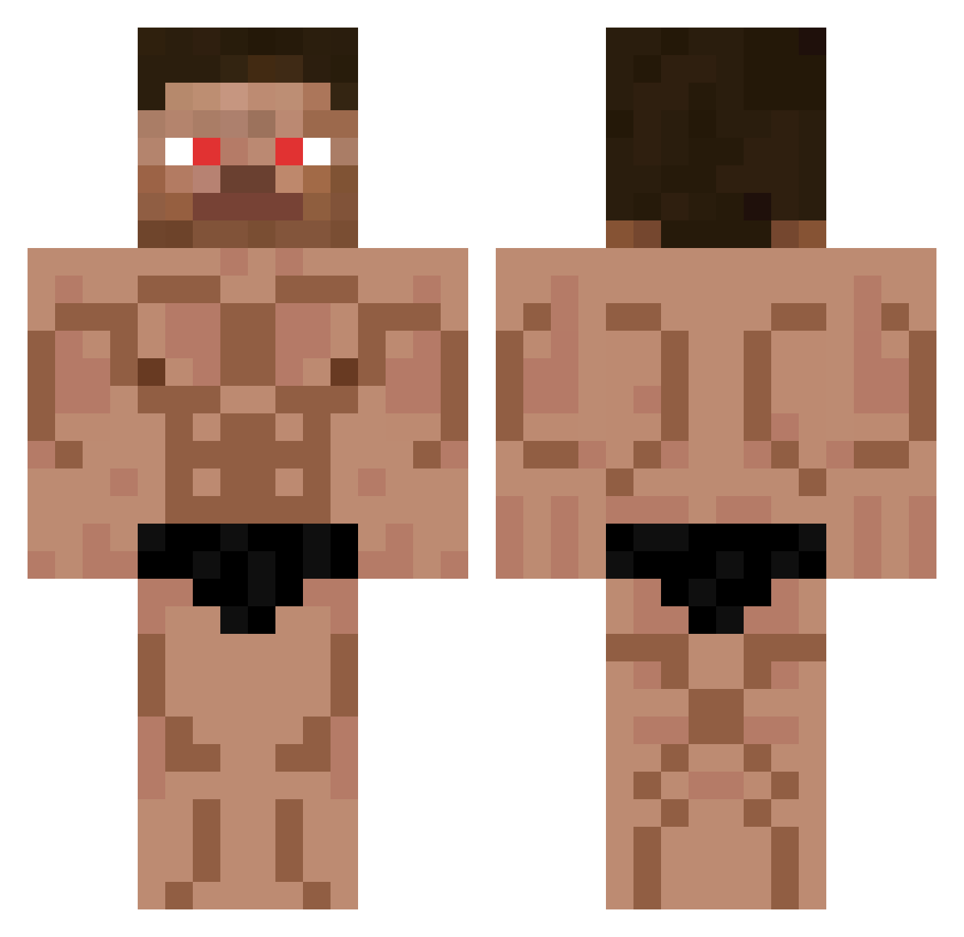 raleyZ Minecraft skin, front and back view