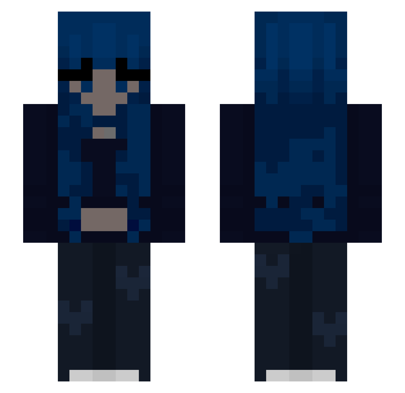zTakushi Minecraft skin, front and back view