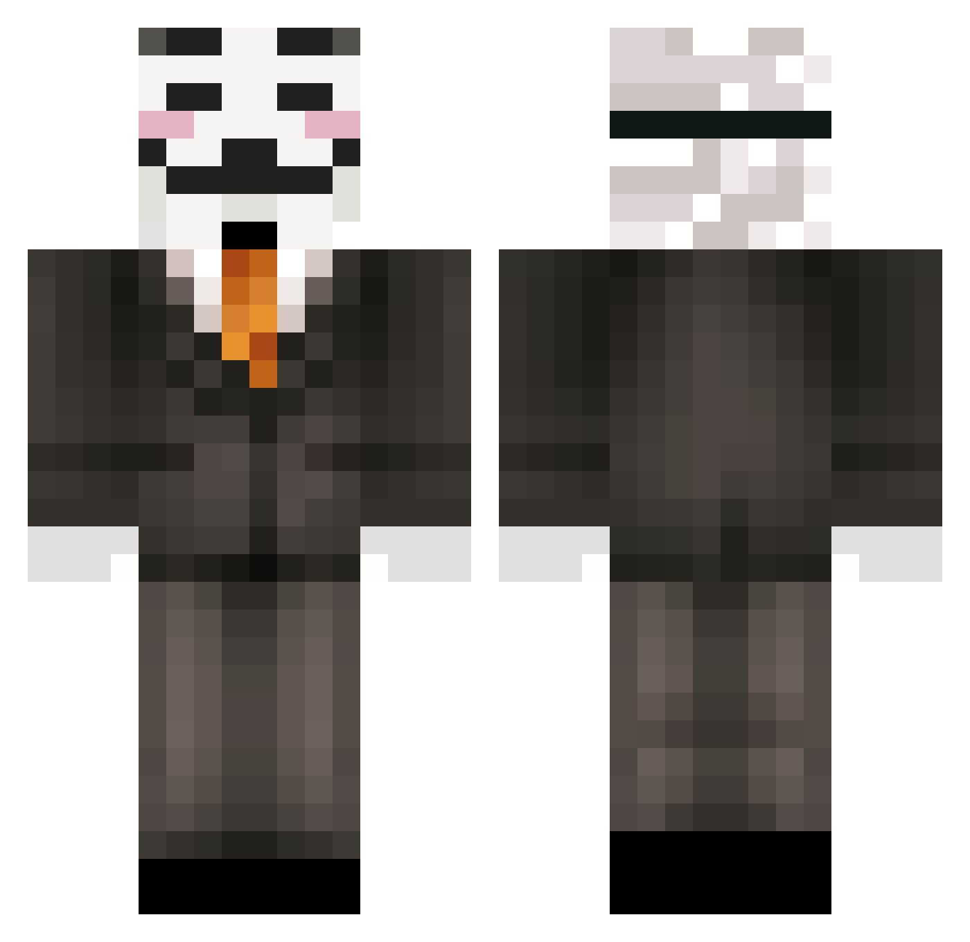 bluesharkgo1736 Minecraft skin, front and back view