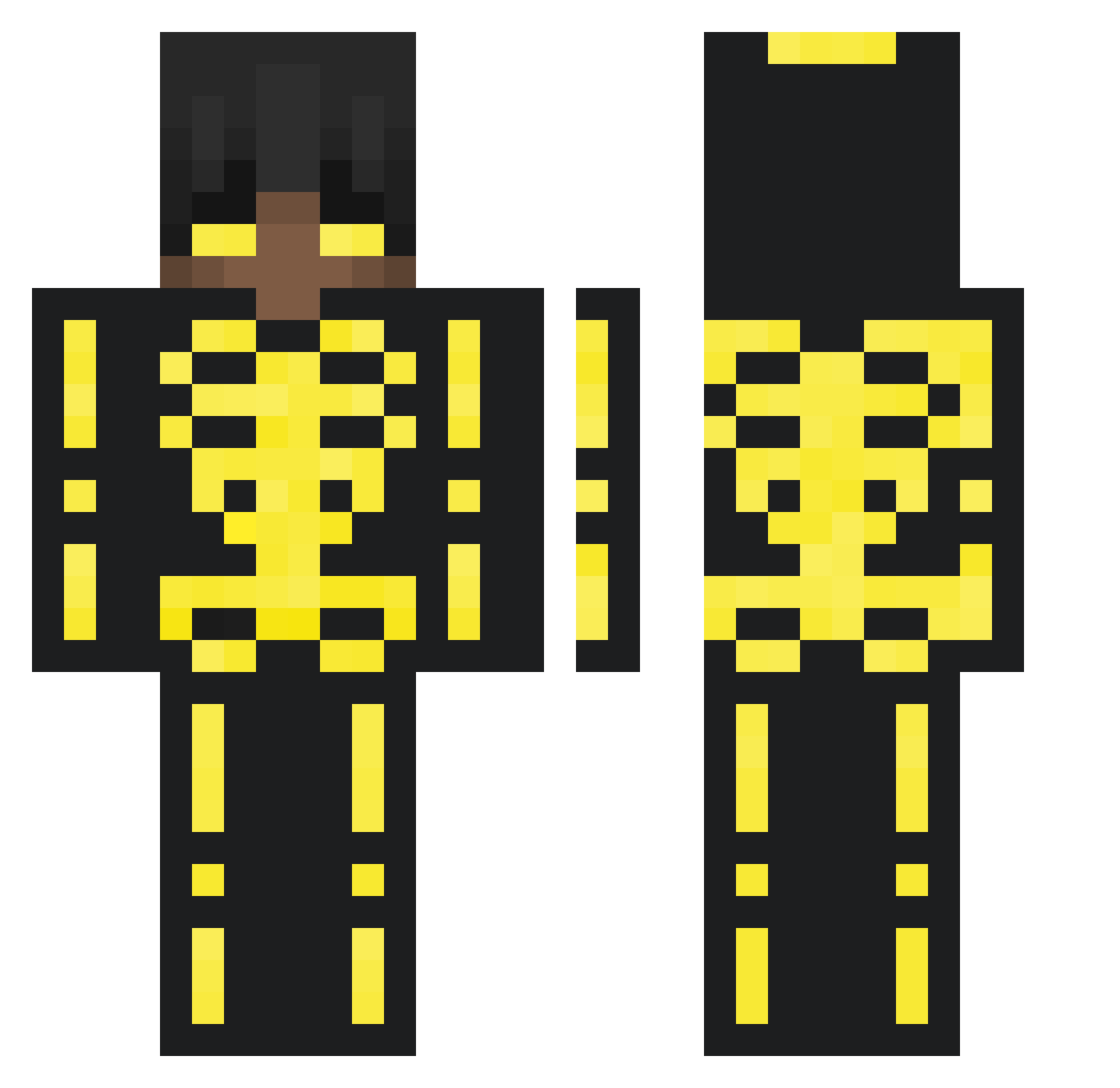 Anana93 Minecraft skin, front and back view