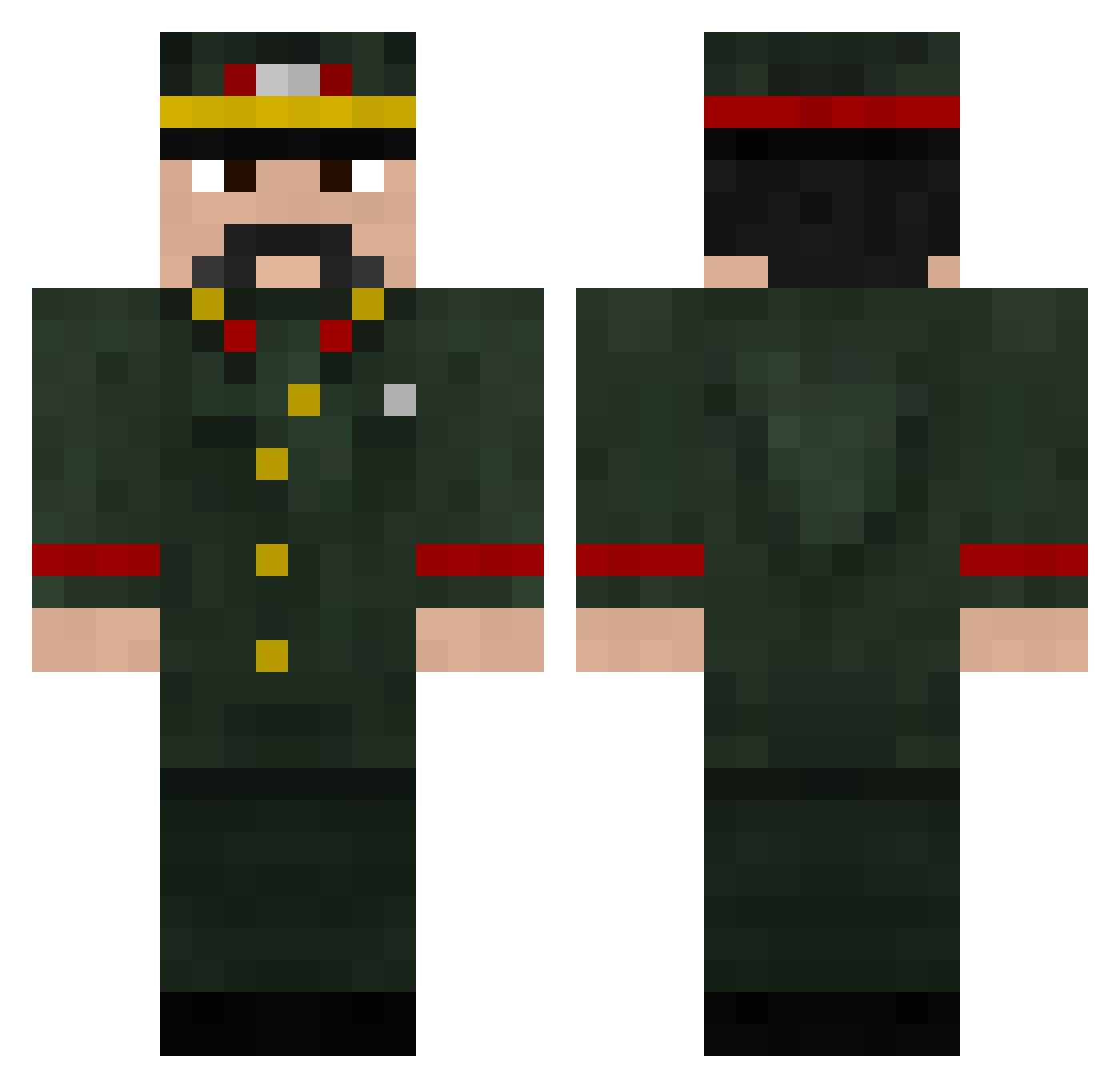 NovaSkills Minecraft skin, front and back view