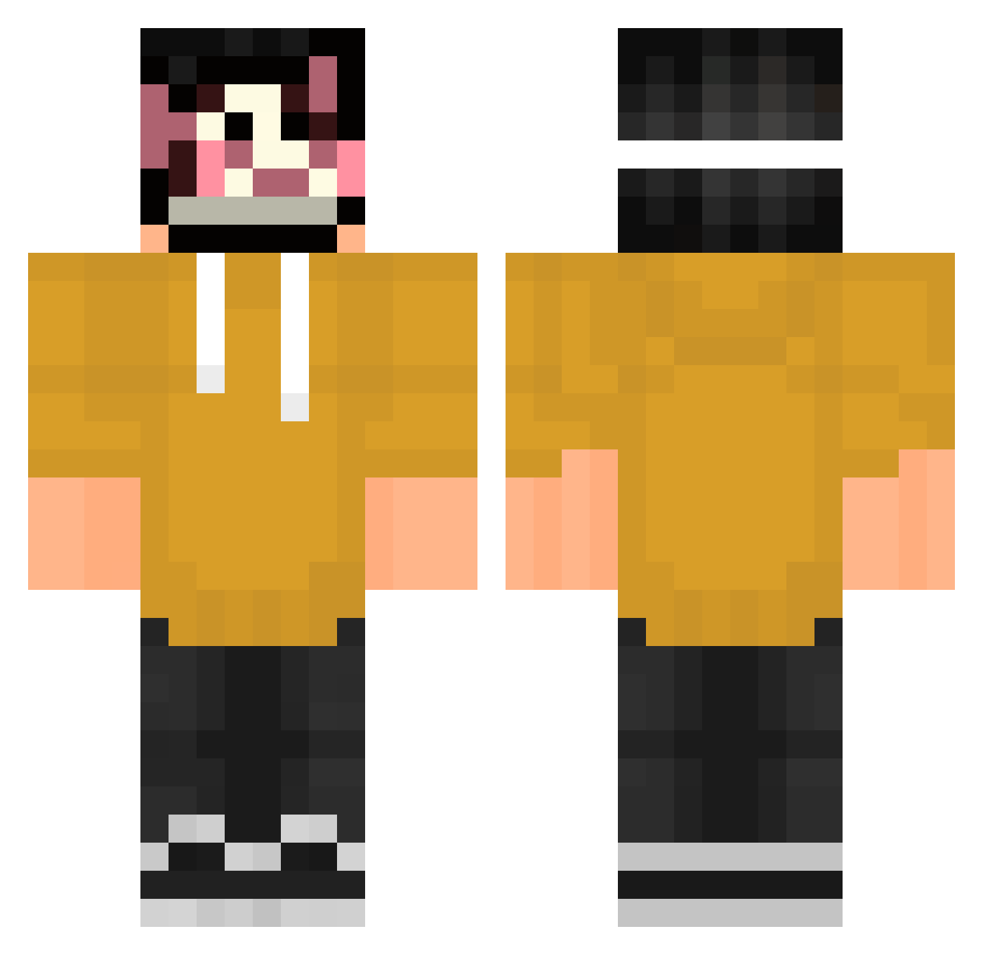 lulz_playz Minecraft skin, front and back view