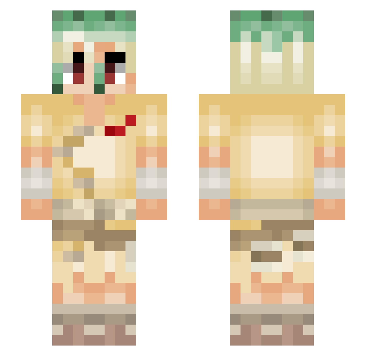 Kim_Chaeri10 Minecraft skin, front and back view