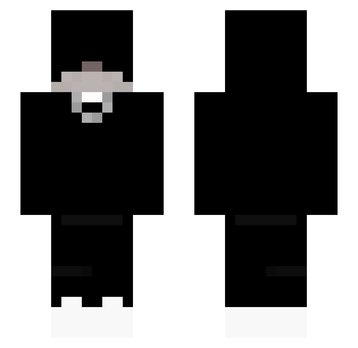 Z3kos Minecraft skin, front and back view