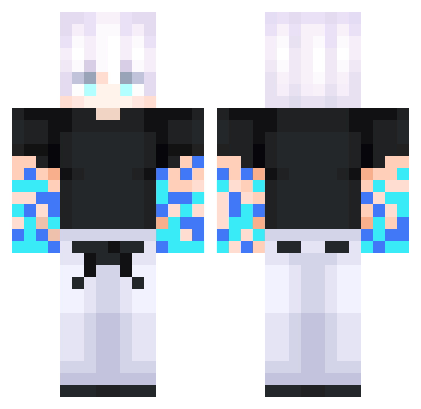 X_SAVIA_GAMING_X Minecraft skin, front and back view