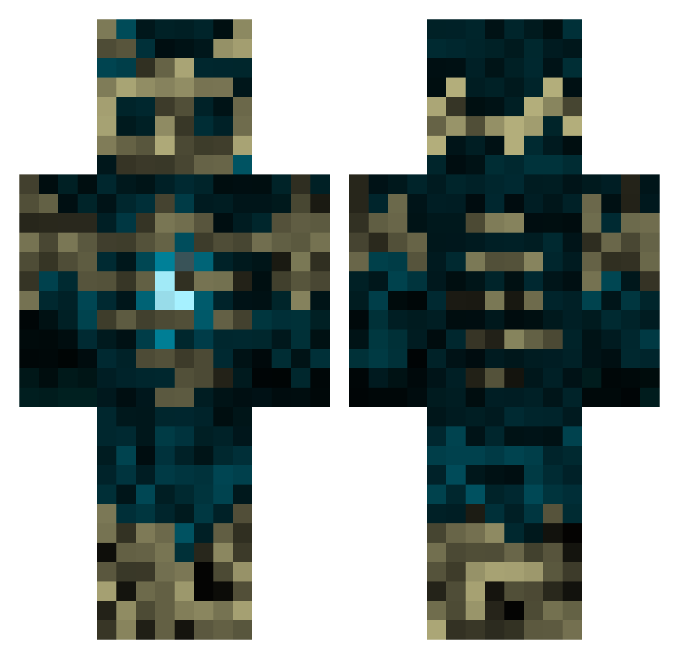 _CuriosityMC Minecraft skin, front and back view