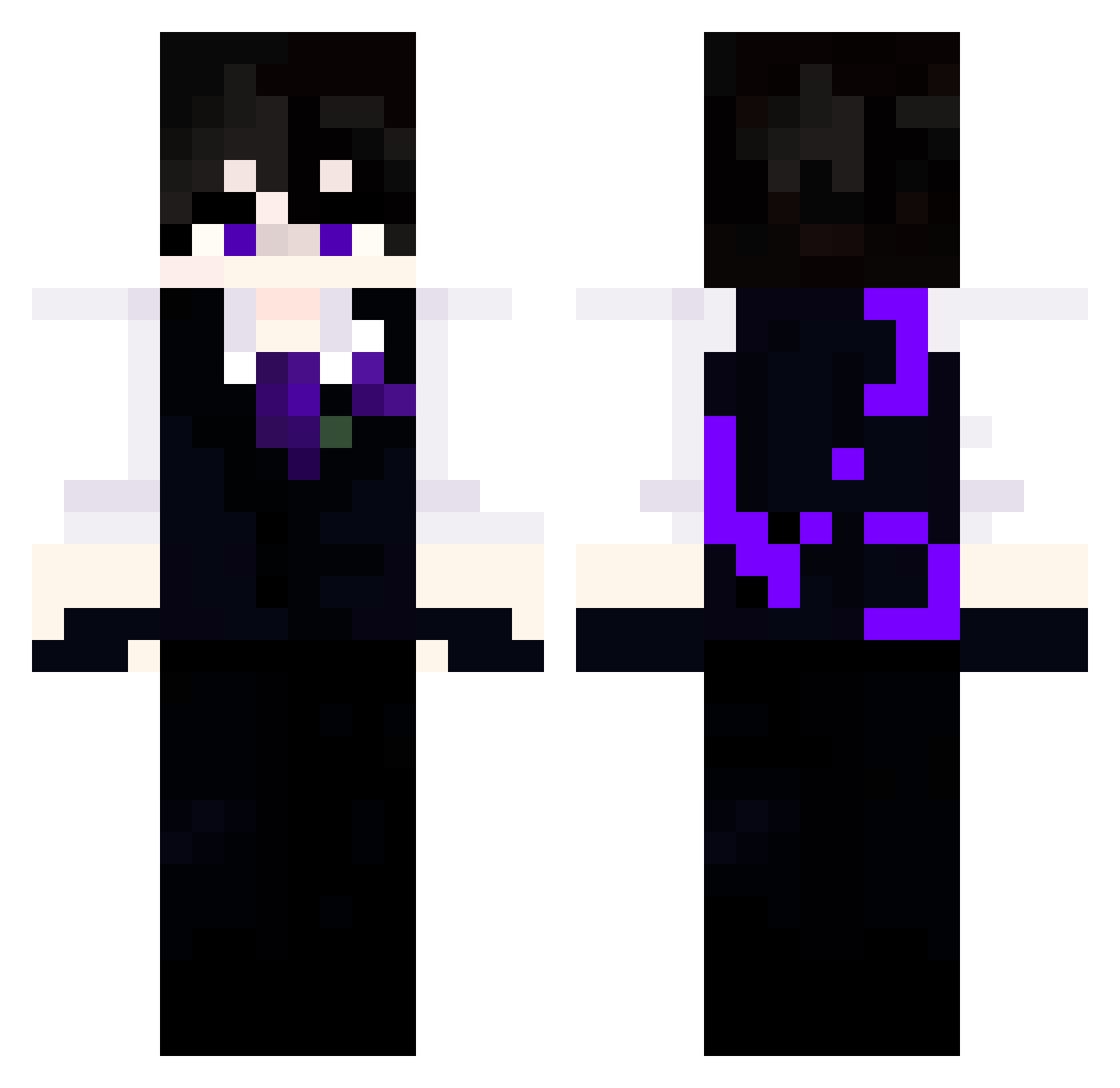 LostInCarcosa Minecraft skin, front and back view