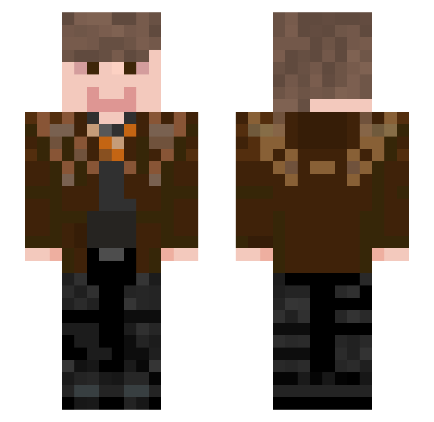 SpaceGhostSoulja Minecraft skin, front and back view