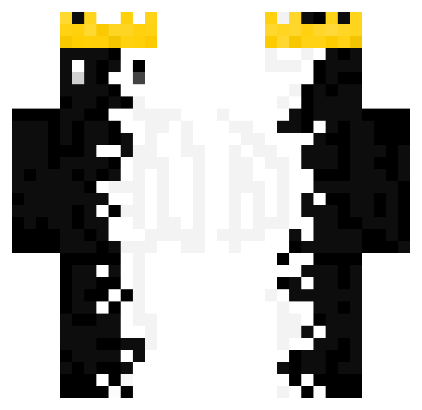 wishlol Minecraft skin, front and back view
