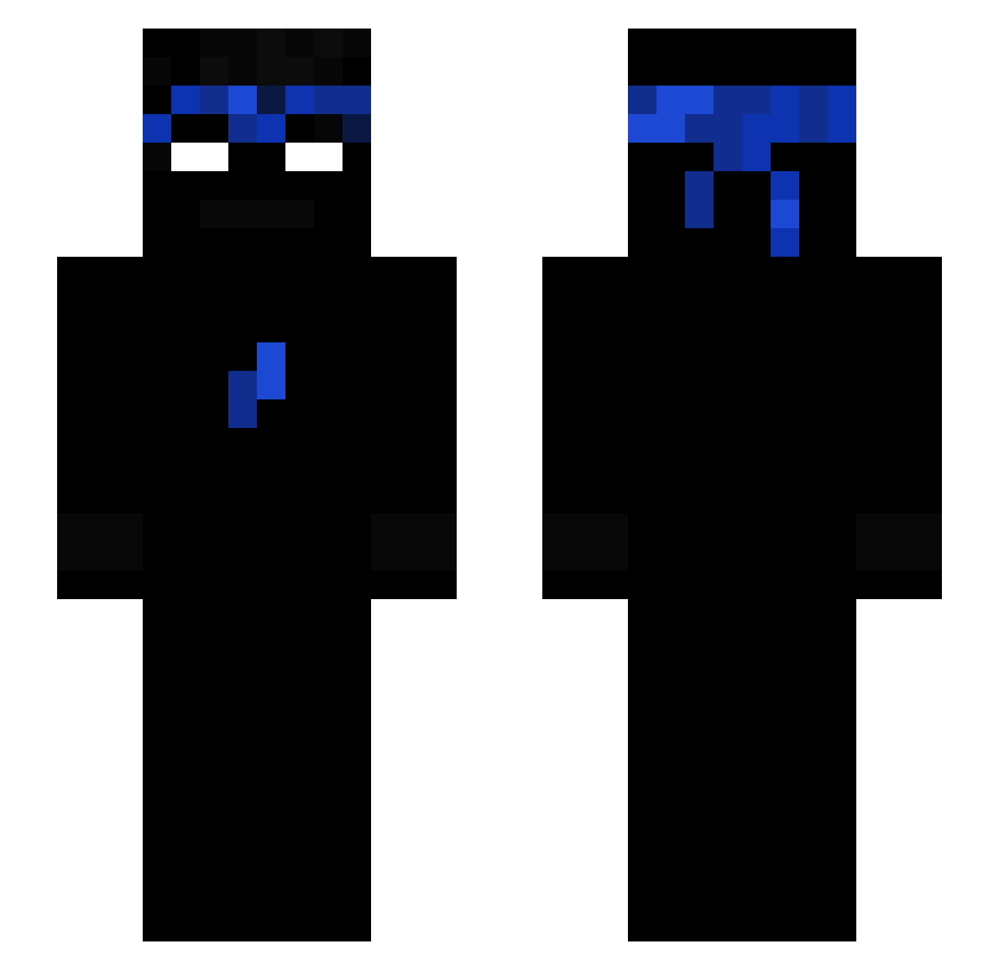Drainowyd Minecraft skin, front and back view