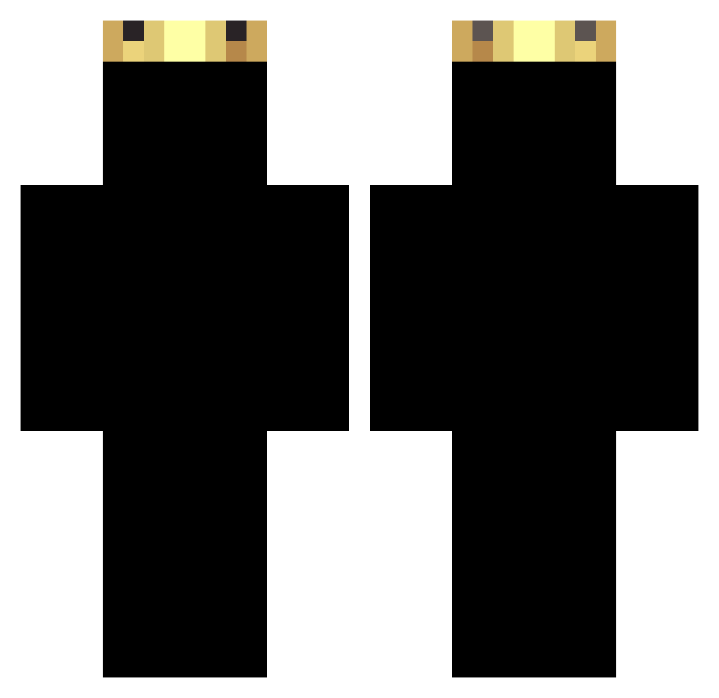SeverusX Minecraft skin, front and back view