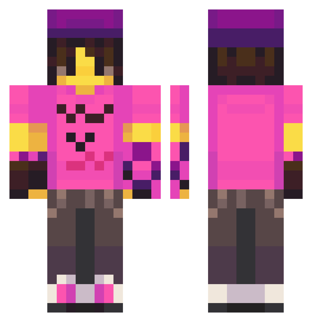 dreamydays_ Minecraft skin, front and back view