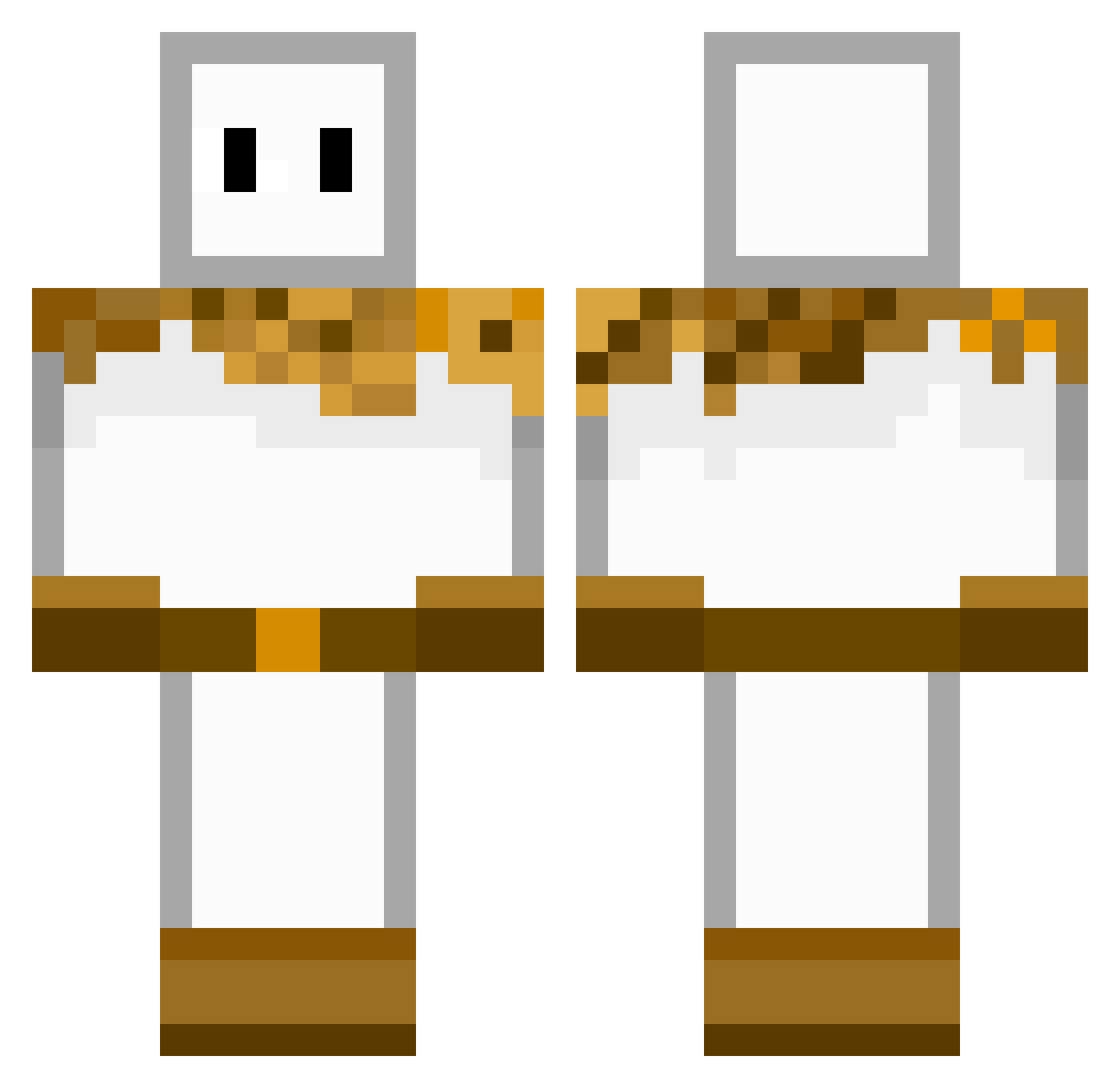 Anywcm Minecraft skin, front and back view