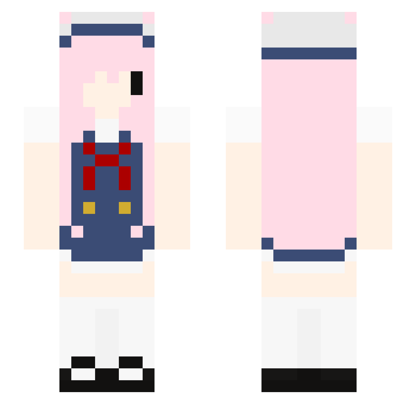 emah Minecraft skin, front and back view