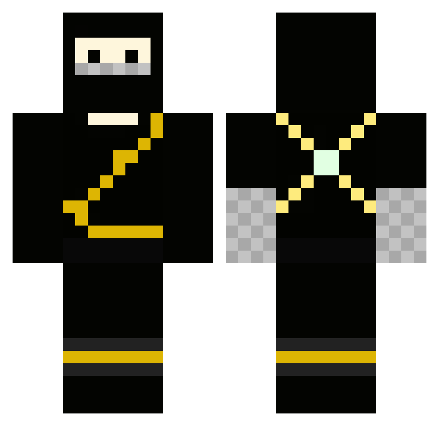 Revince Minecraft skin, front and back view