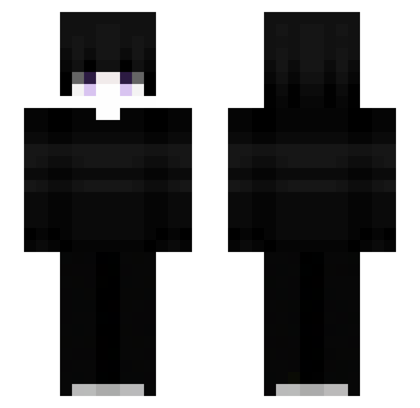 Wennegs Minecraft skin, front and back view