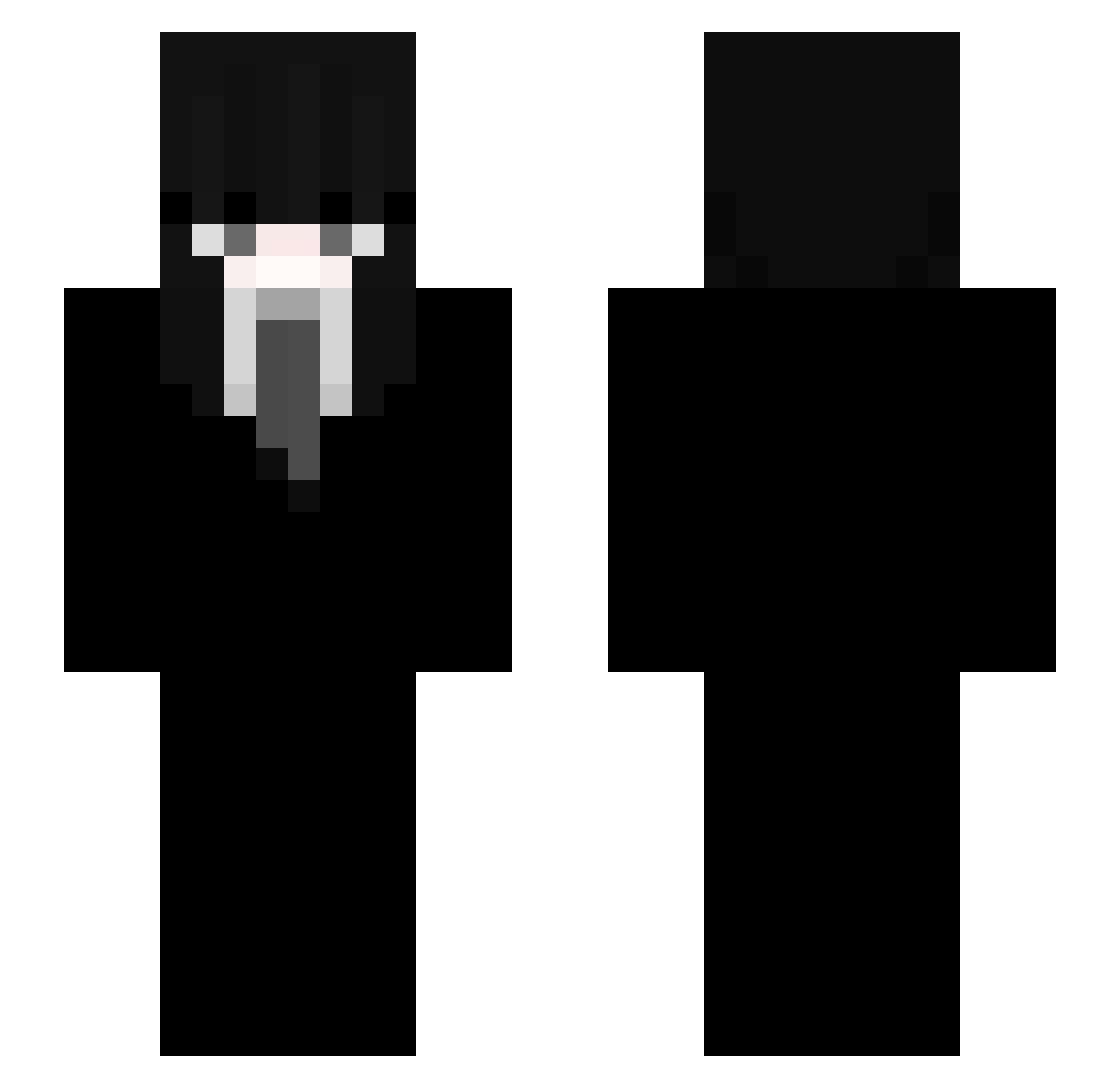 SharkieTheFemboy Minecraft skin, front and back view