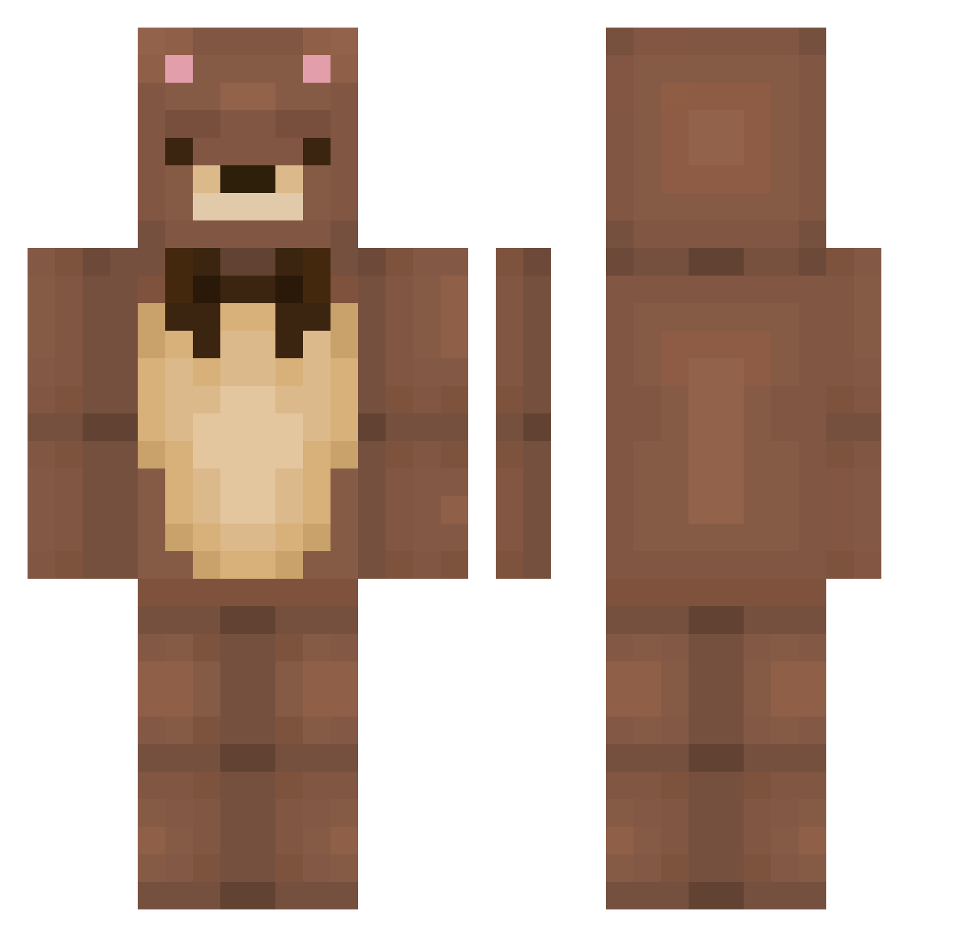 HarrayZ Minecraft skin, front and back view