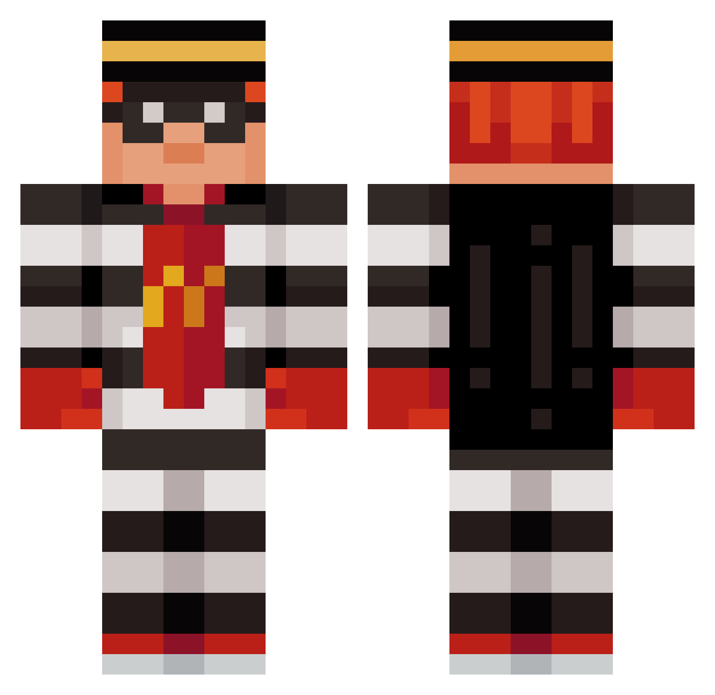 Grassbmg2008 Minecraft skin, front and back view