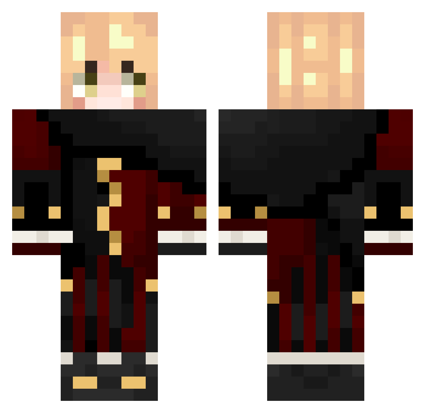 puffercpvp Minecraft skin, front and back view
