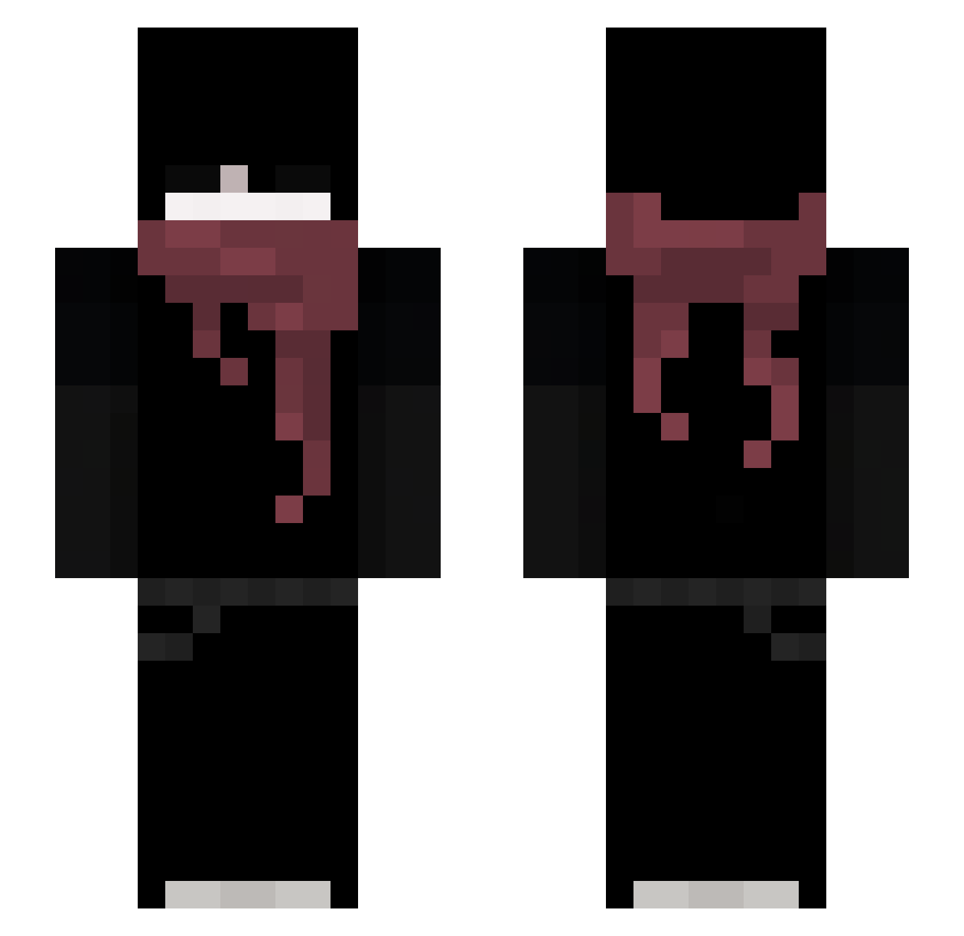 sickresident Minecraft skin, front and back view