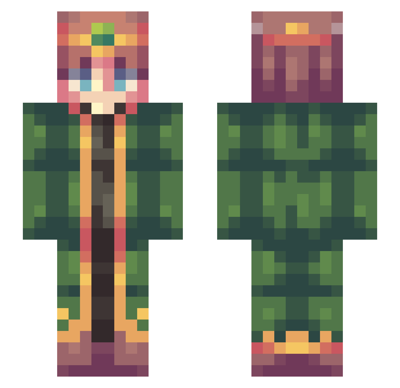 Charmaine Minecraft skin, front and back view