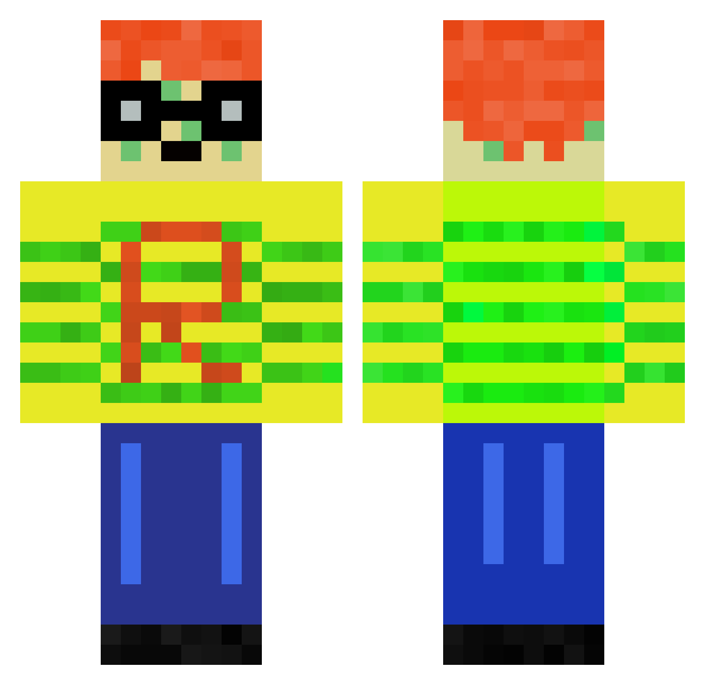 Salzburg38 Minecraft skin, front and back view