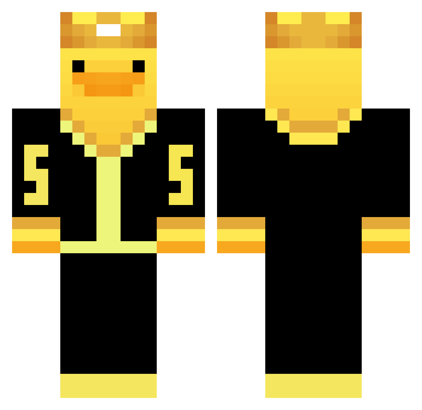 Tom1234567891234 Minecraft skin, front and back view