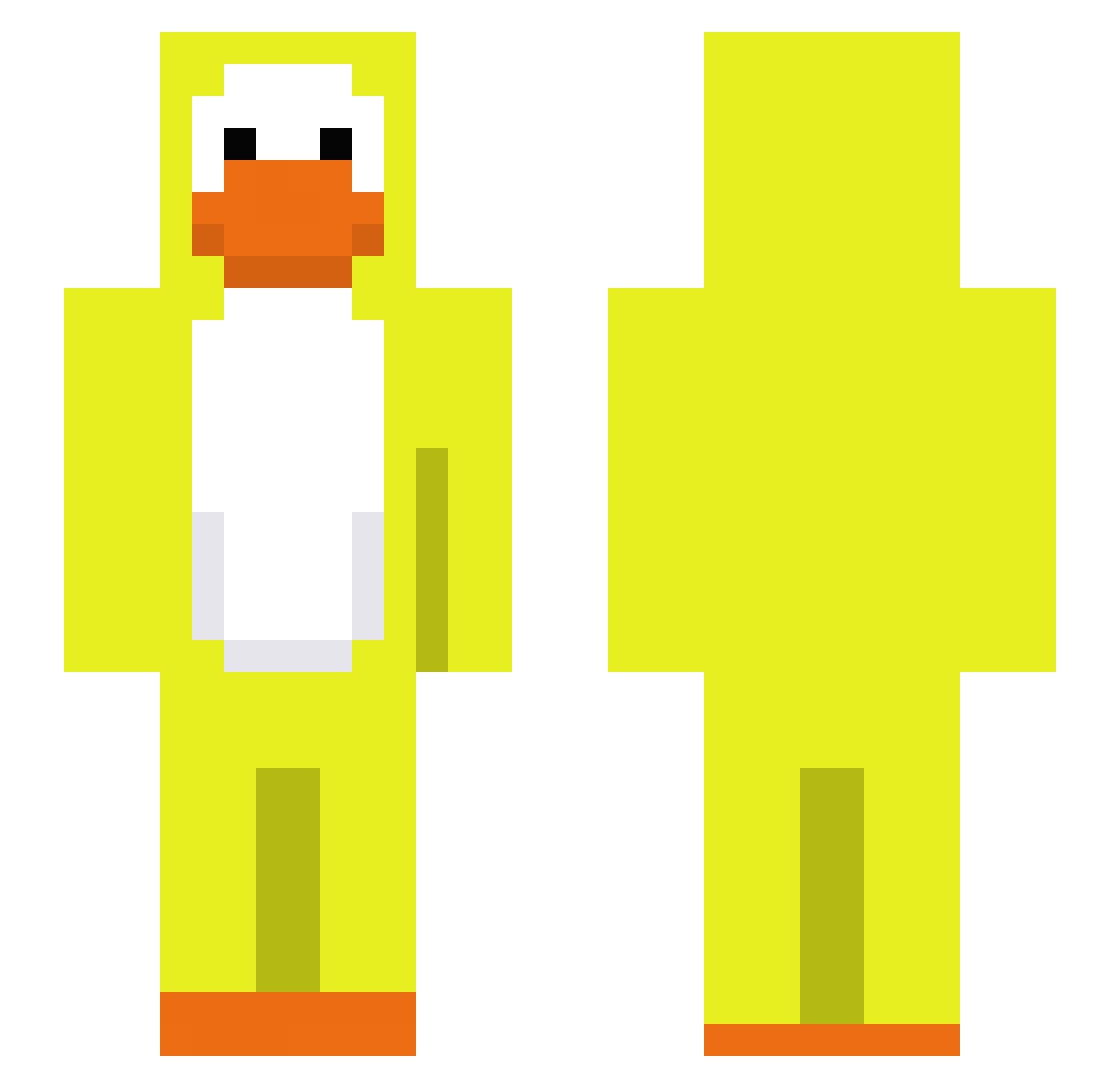 VerySmallPerson Minecraft skin, front and back view