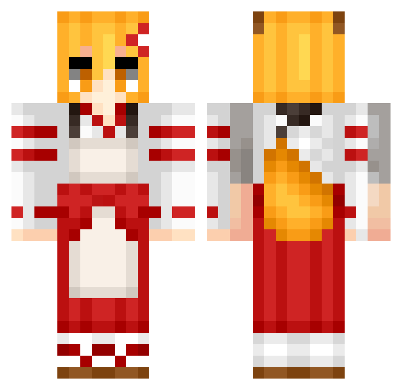 Zi1Ling Minecraft skin, front and back view