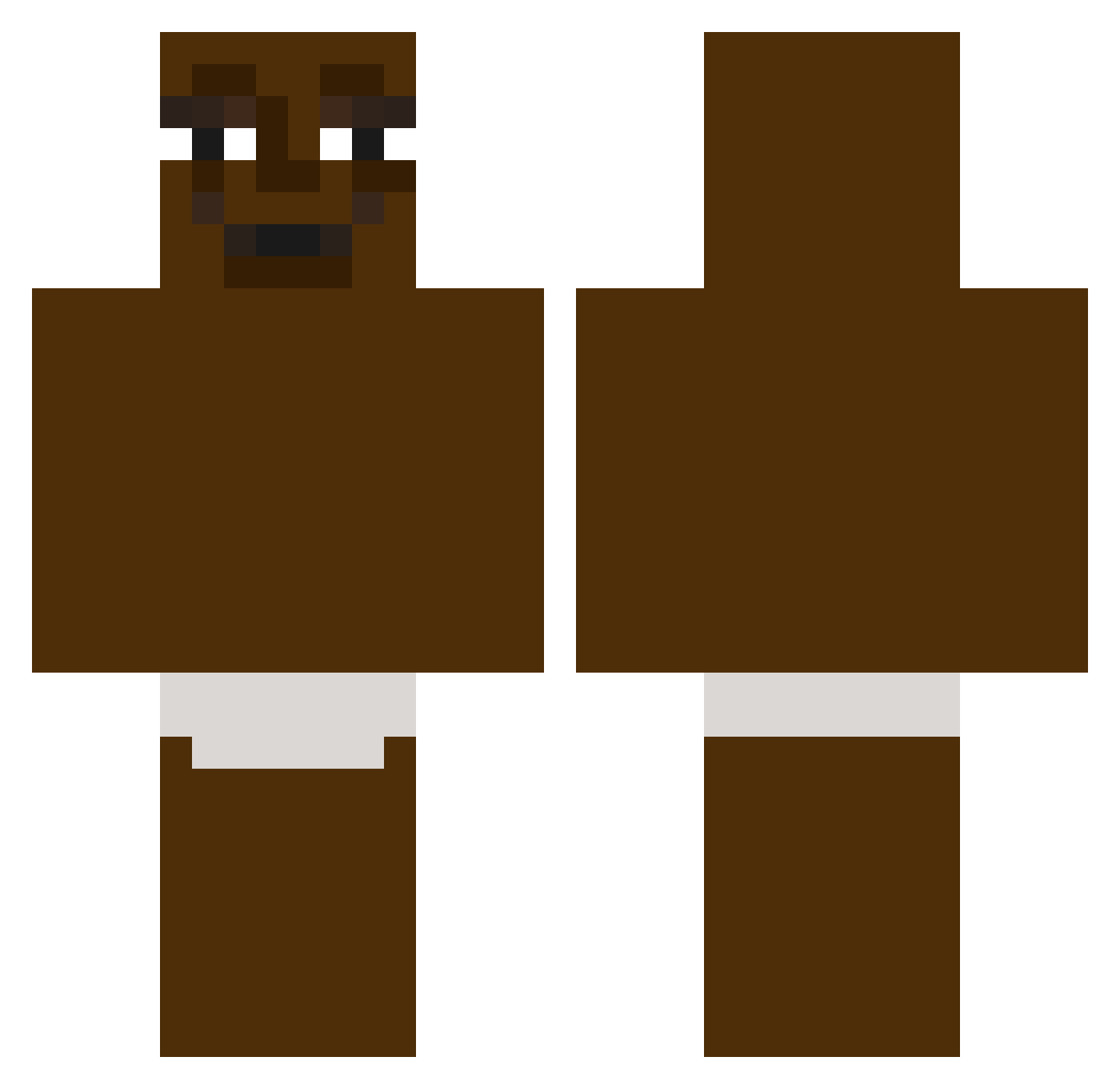 RoqueRider Minecraft skin, front and back view