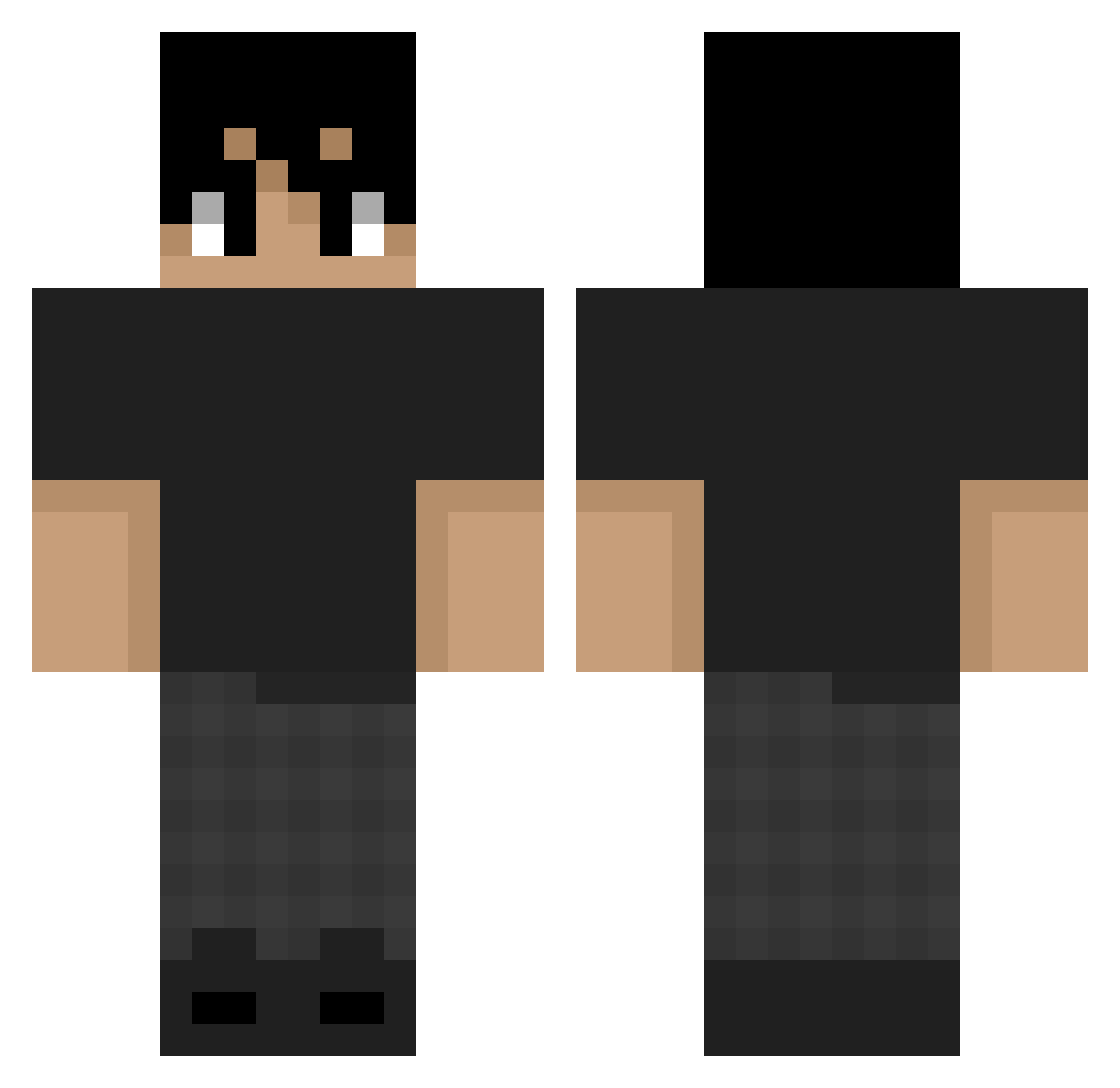 xKarwanIQ Minecraft skin, front and back view