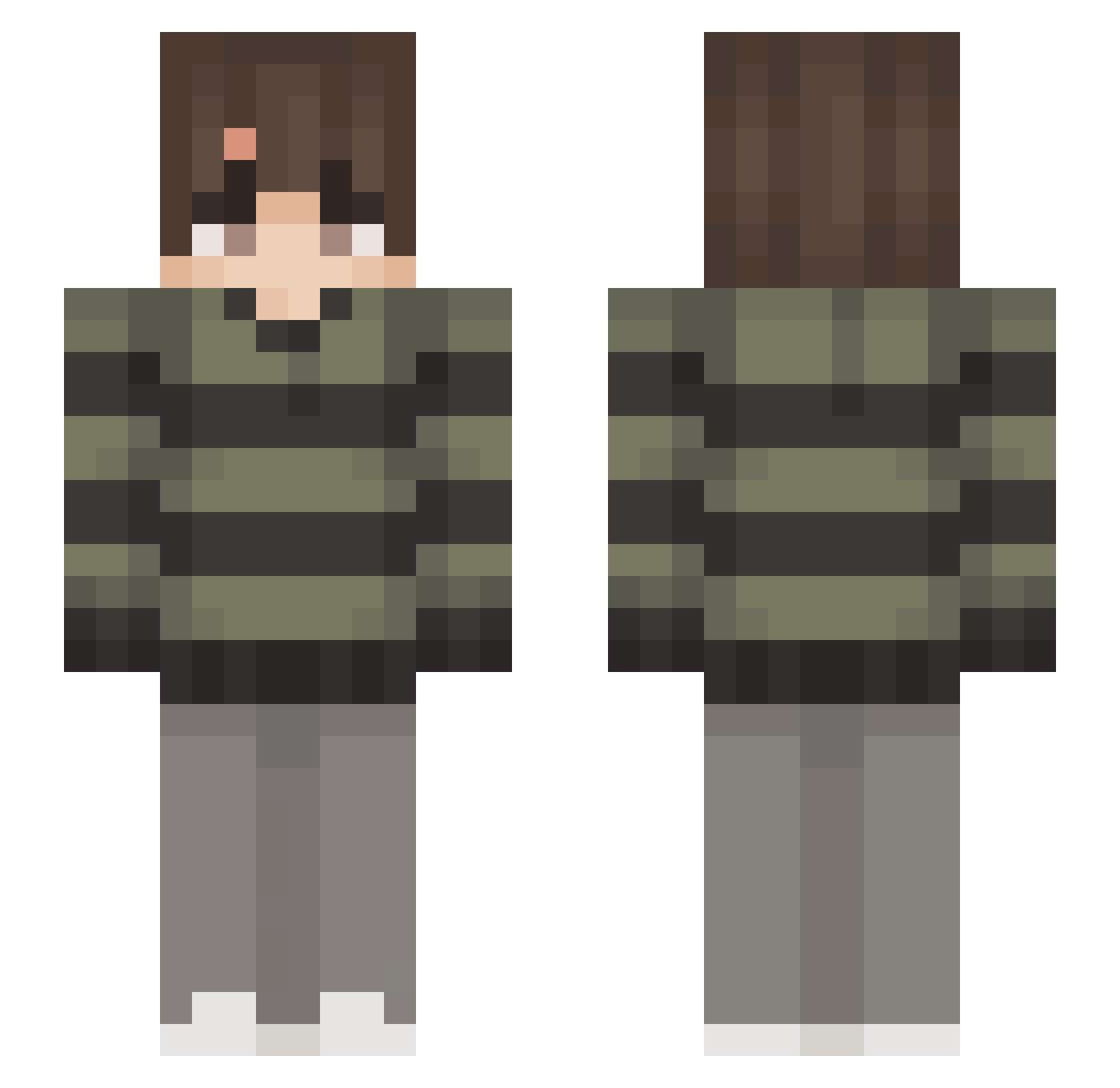 Tzi_ixjnzi_05_02 Minecraft skin, front and back view