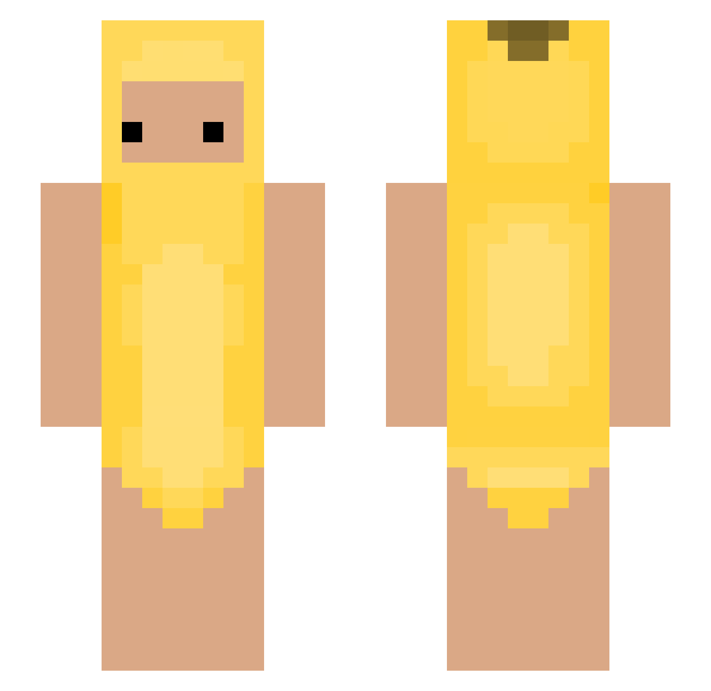nommay8 Minecraft skin, front and back view