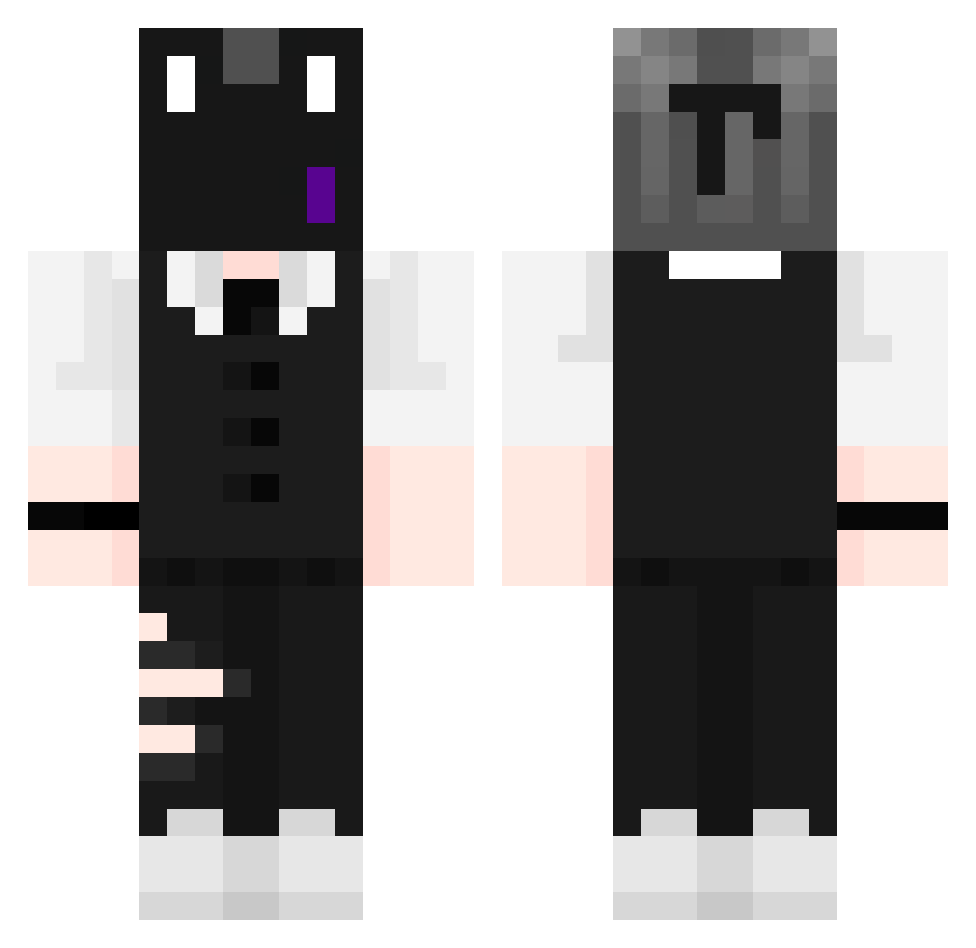 ShadowClaws_ Minecraft skin, front and back view