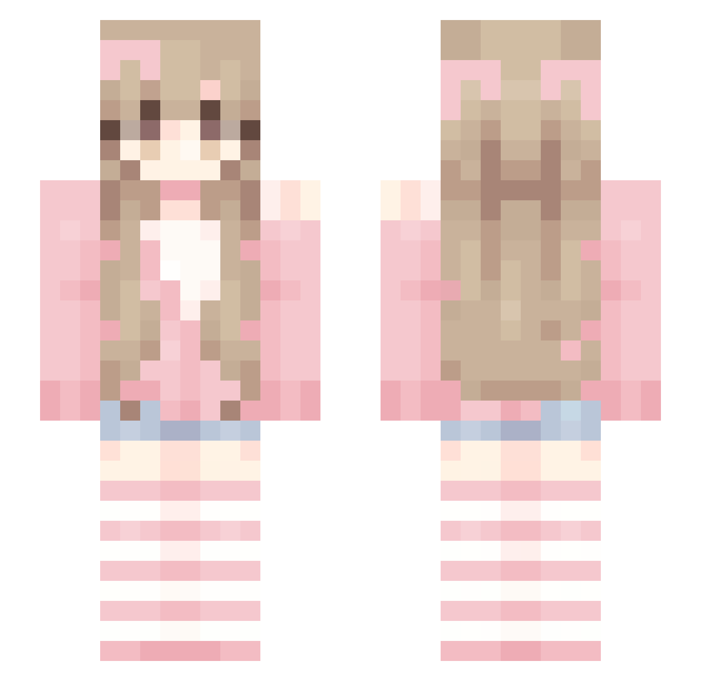 zucky1001 Minecraft skin, front and back view