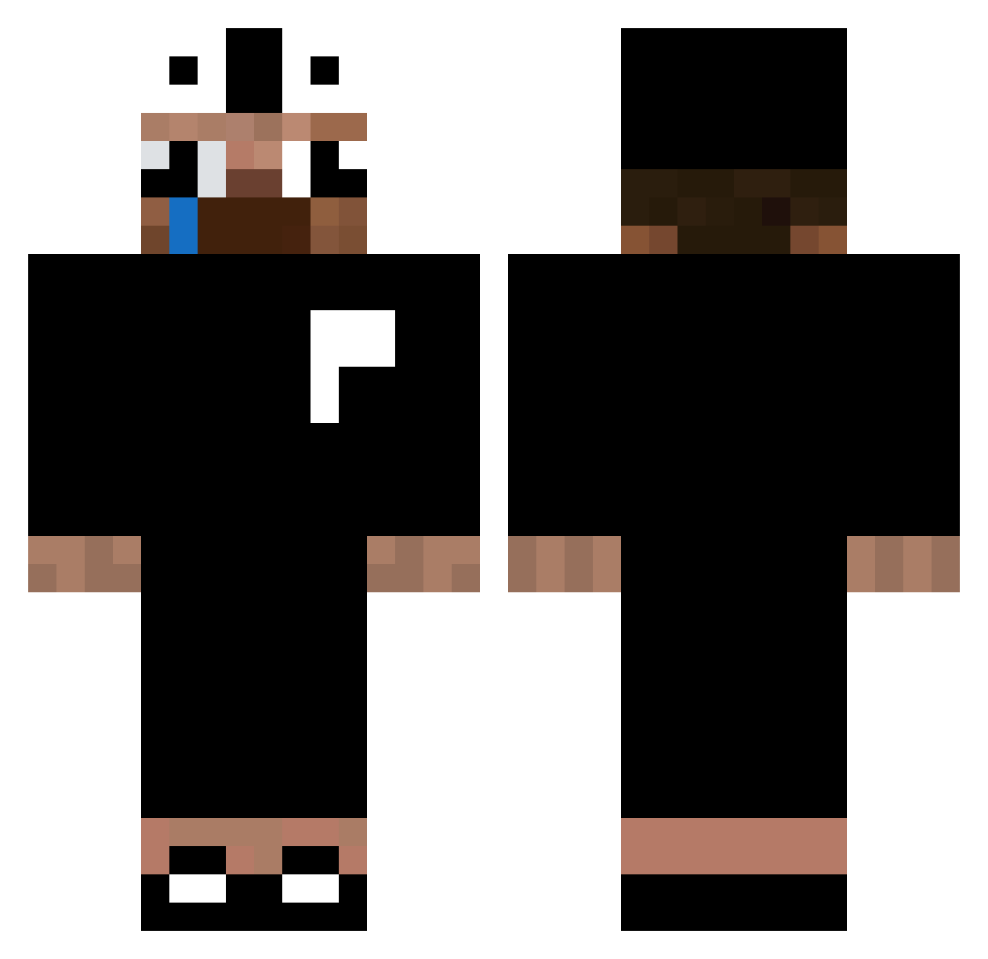 Poyex_kata Minecraft skin, front and back view