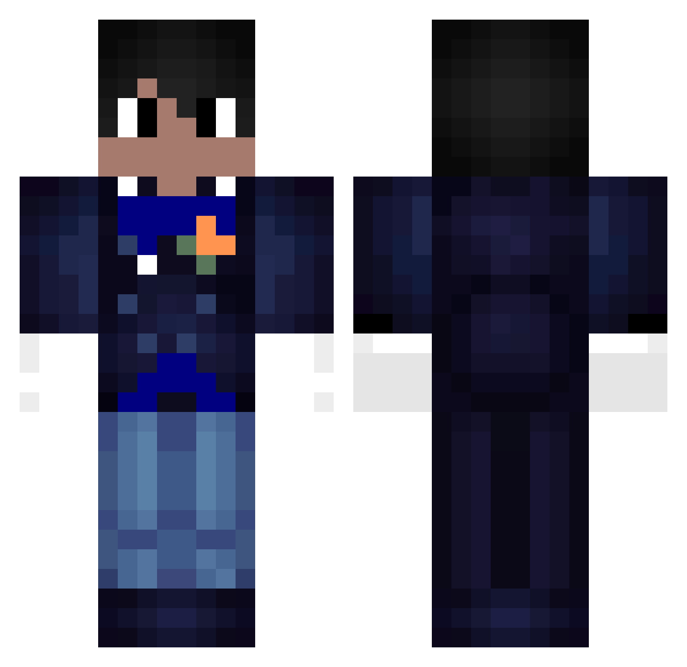 SemiNeutral Minecraft skin, front and back view