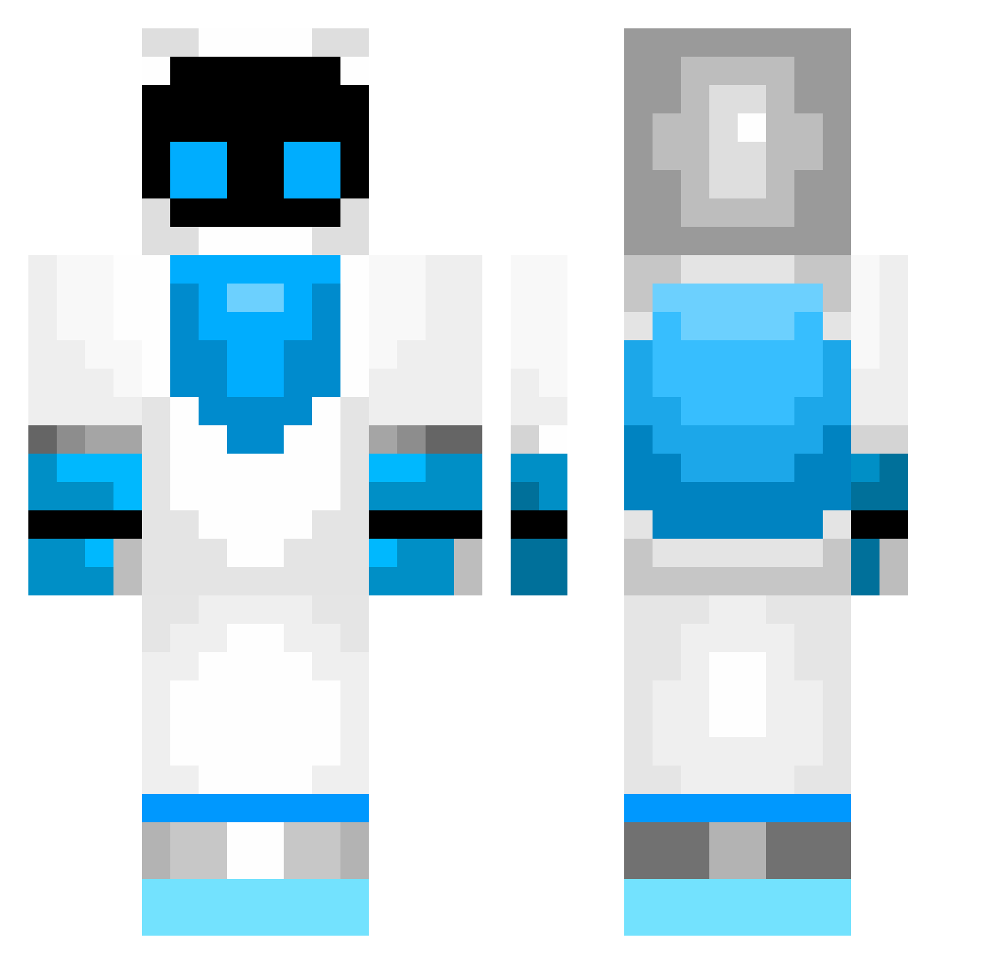 KaiSheep Minecraft skin, front and back view