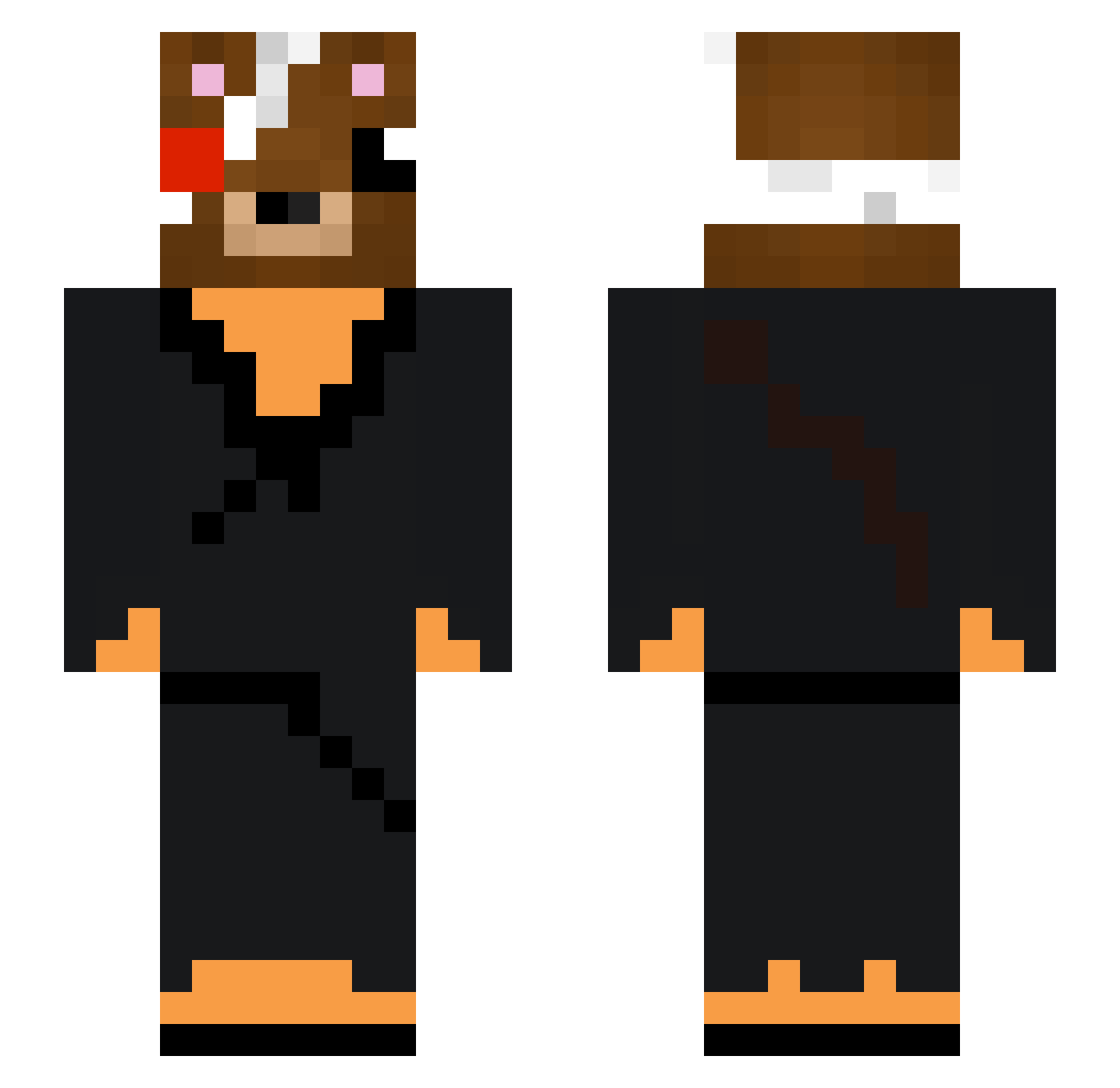 xtiee Minecraft skin, front and back view