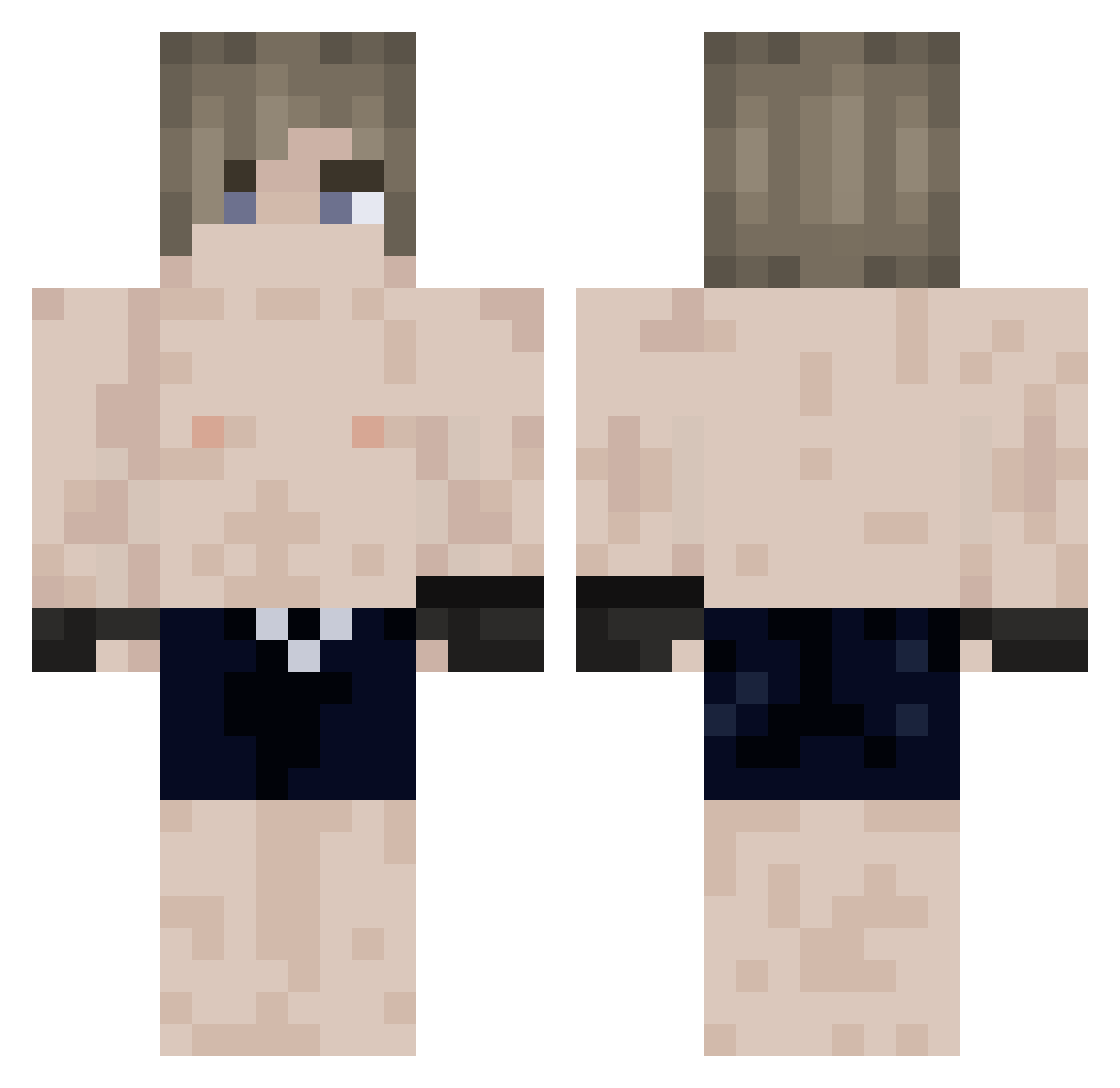 FlyingSweat Minecraft skin, front and back view
