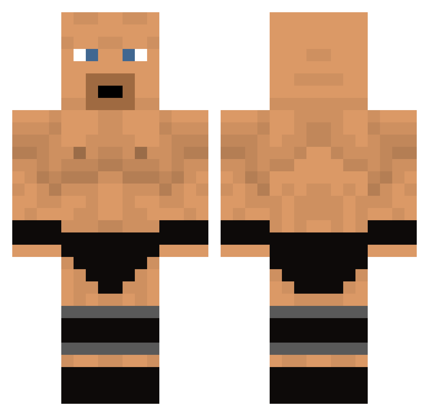 Zoogaloo Minecraft skin, front and back view