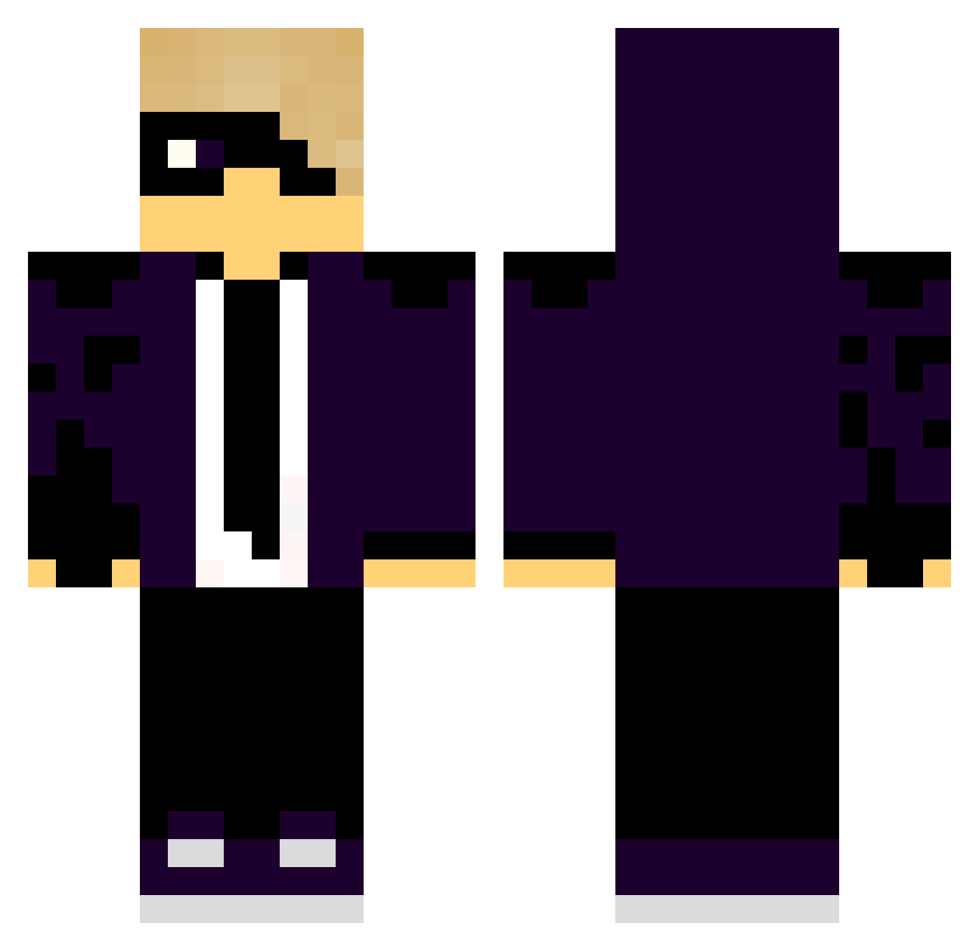 WerNNN Minecraft skin, front and back view