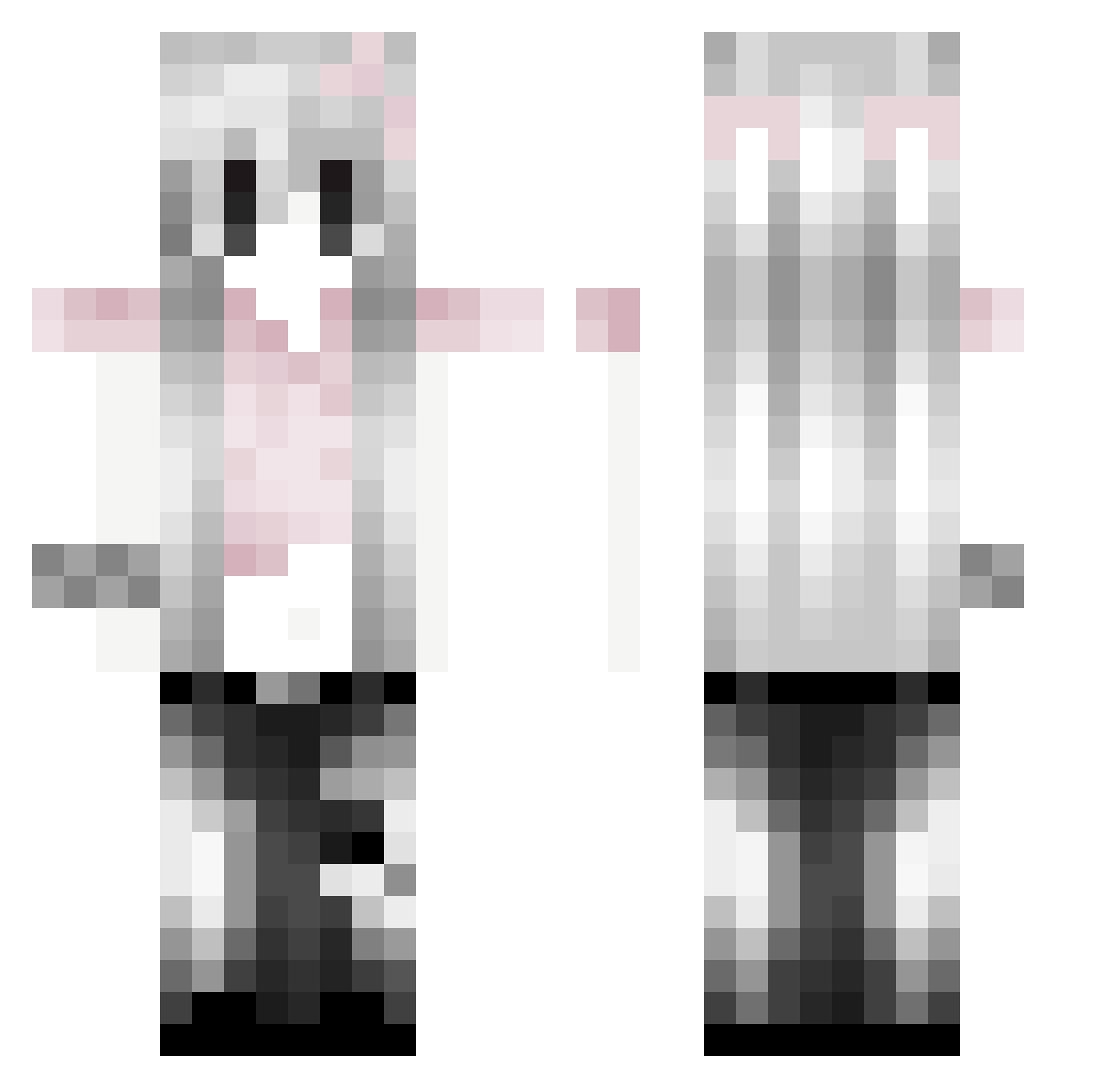 Sly_LoKi Minecraft skin, front and back view
