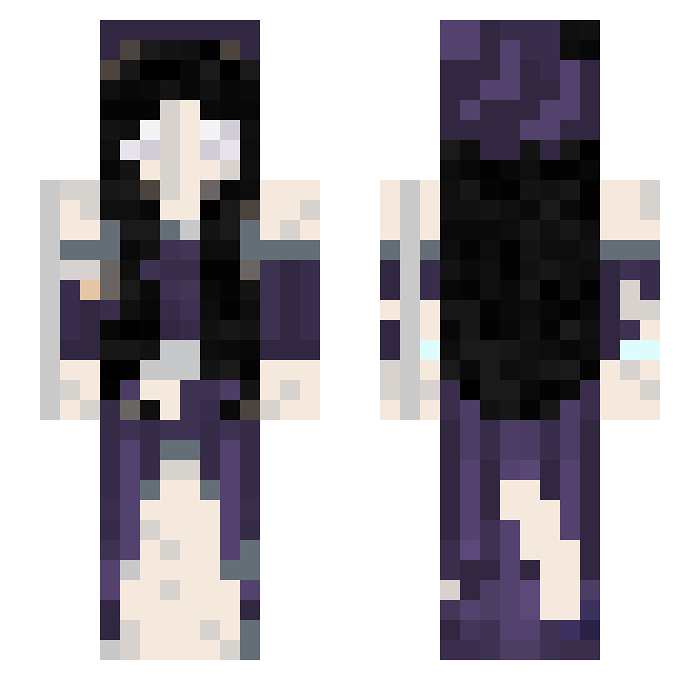 ellaelle Minecraft skin, front and back view