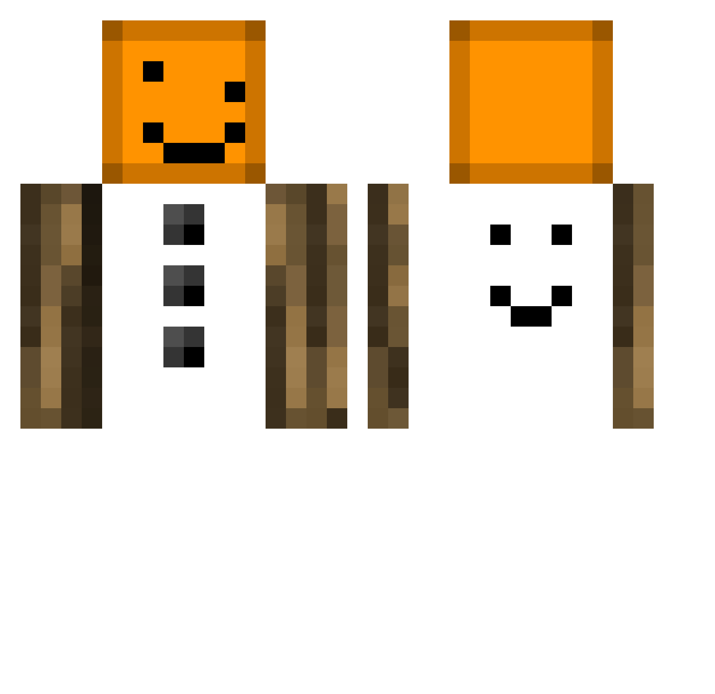 Bongcheol2 Minecraft skin, front and back view
