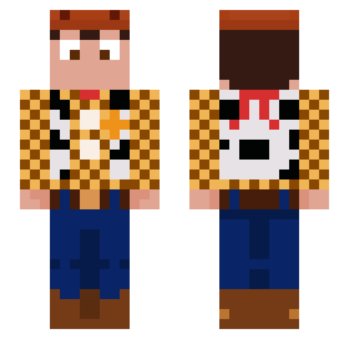 zeyer321 Minecraft skin, front and back view