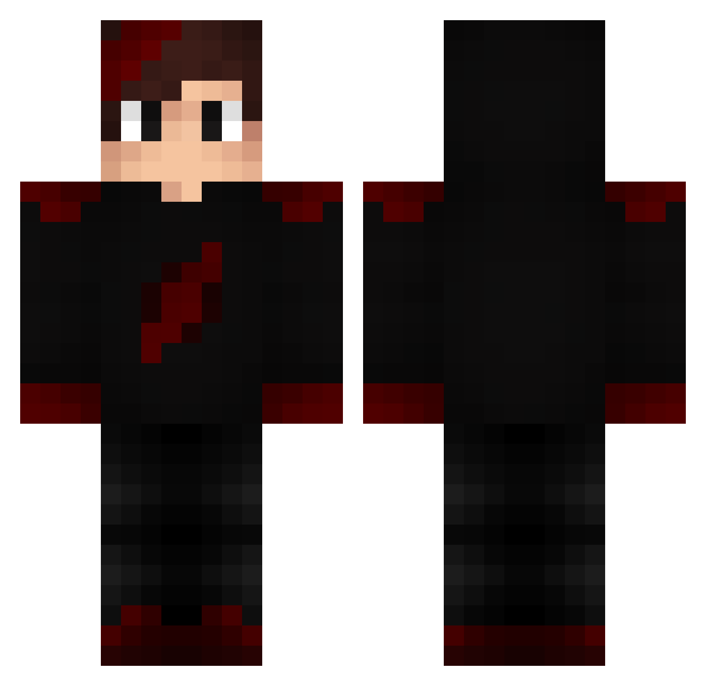 qimon_ Minecraft skin, front and back view